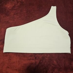 Victoria Secret Pink One-Shoulder White Sprort Bra